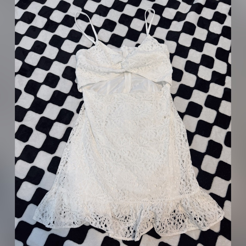 White Cut Out Dress